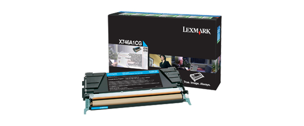 Lexmark X746A1CG tonercartridge 1 stuk(s) Origineel Cyaan