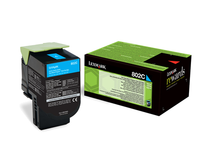 [120035440677] Lexmark 802C tonercartridge 1 stuk(s) Origineel Cyaan