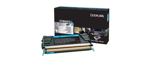 Lexmark X746A2CG tonercartridge 1 stuk(s) Origineel Cyaan
