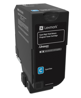 Lexmark 74C2HC0 tonercartridge 1 stuk(s) Origineel Cyaan