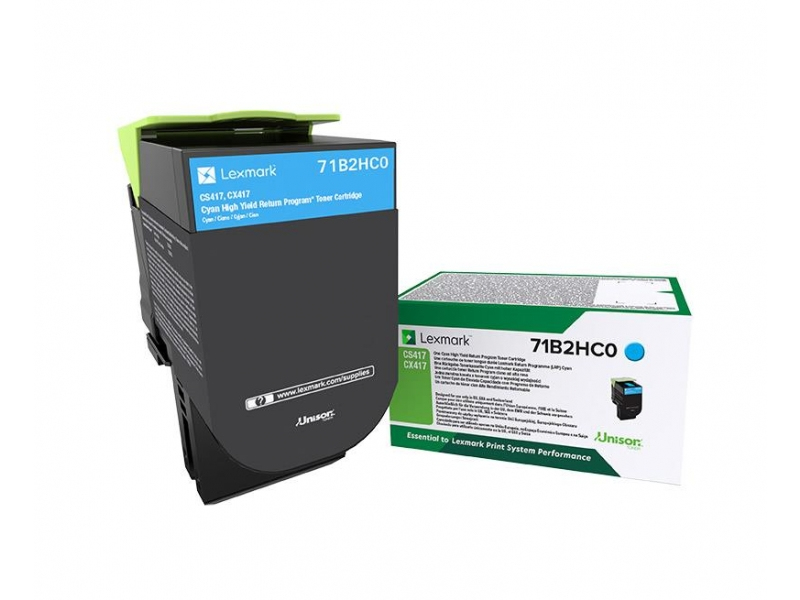 Lexmark 71B2HC0 tonercartridge 1 stuk(s) Origineel Cyaan