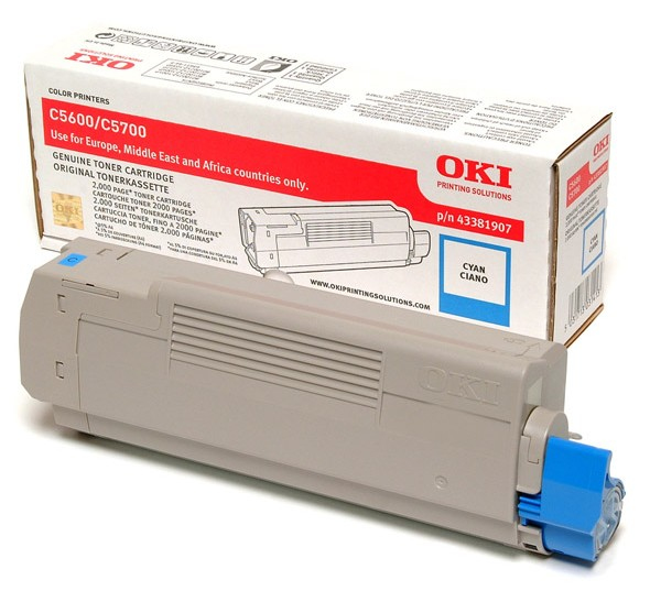 OKI Tonercartridge voor C5600/C5700, Cyaan