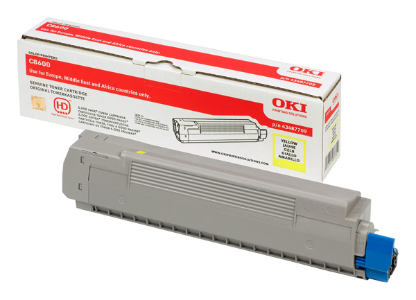 [120044440102] OKI 43487709 tonercartridge 1 stuk(s) Origineel Geel
