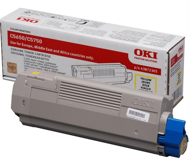 [120044440180] OKI 43872305 tonercartridge 1 stuk(s) Origineel Geel