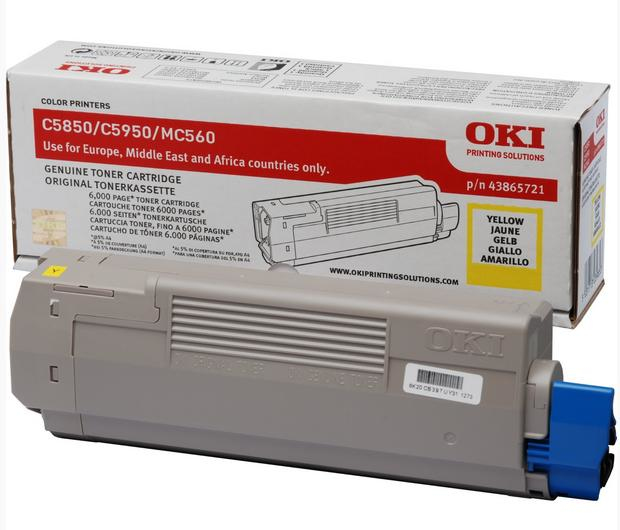 OKI 43865721 tonercartridge 1 stuk(s) Origineel Geel