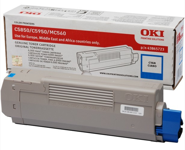 OKI 43865723 tonercartridge 1 stuk(s) Origineel Cyaan