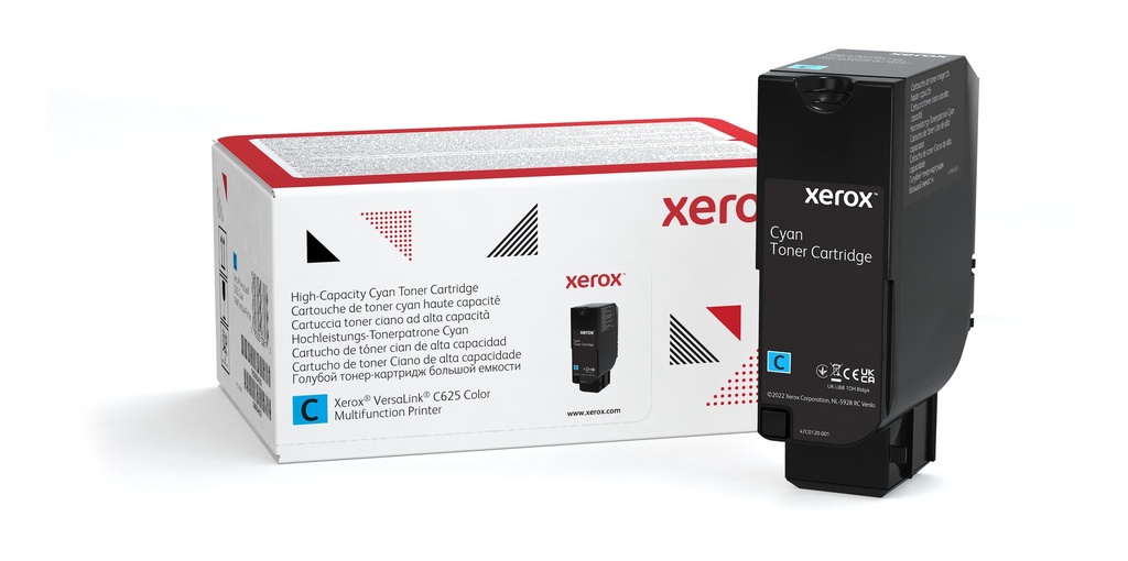 [120077440836] Xerox VersaLink C625 cyaan tonercartridge met hoge capaciteit (16.000 pagina's)