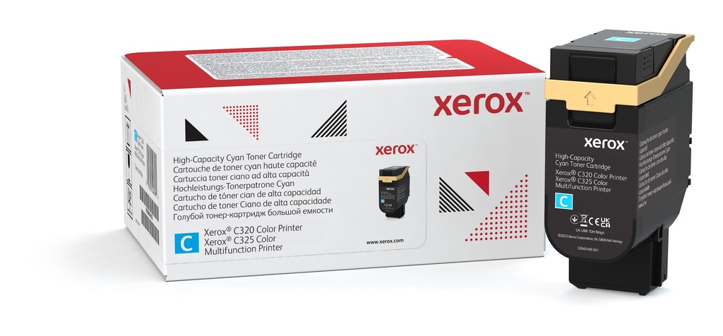 Xerox C320/C325 hoge capaciteit tonercassette, cyaan (5.500 pagina's)