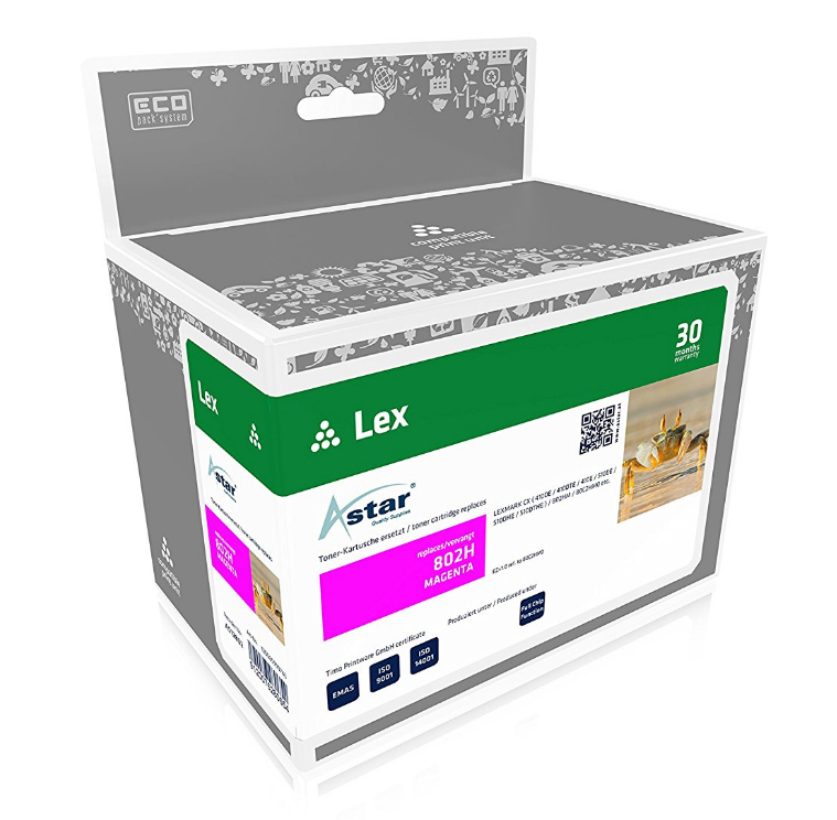 Astar AS12802 tonercartridge 1 stuk(s) Magenta