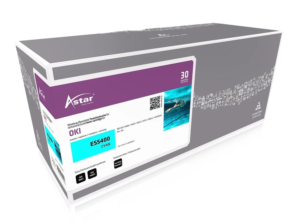 [120085991091] ASTAR AS20212 ASTAR OKI 46490623 ES toner cyan