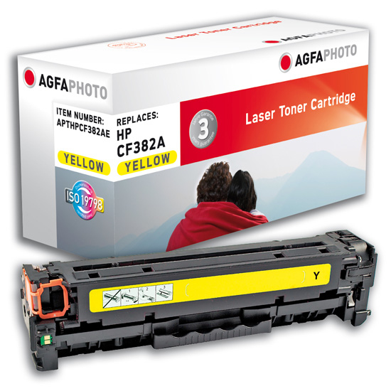 [120570990505] AgfaPhoto APTHPCF382AE tonercartridge 1 stuk(s) Geel
