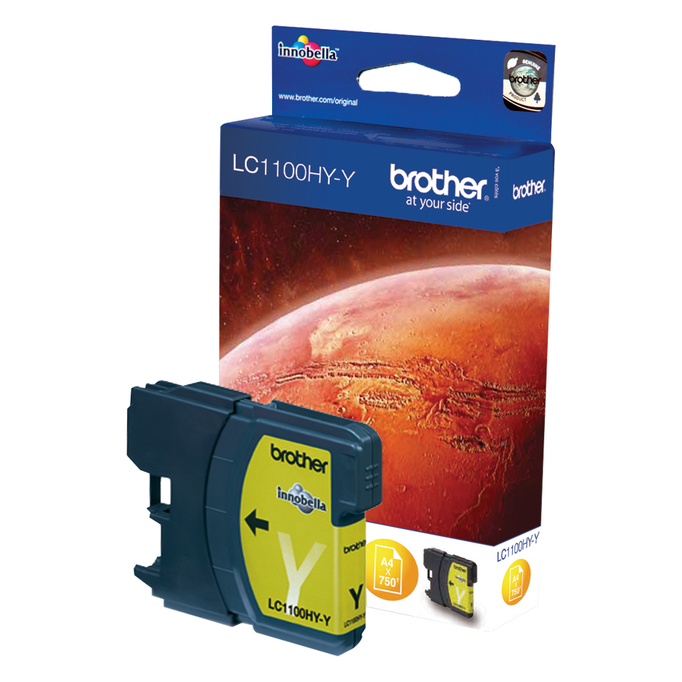[170005440057] Brother LC1100HYY inktcartridge 1 stuk(s) Origineel Hoog (XL) rendement Geel