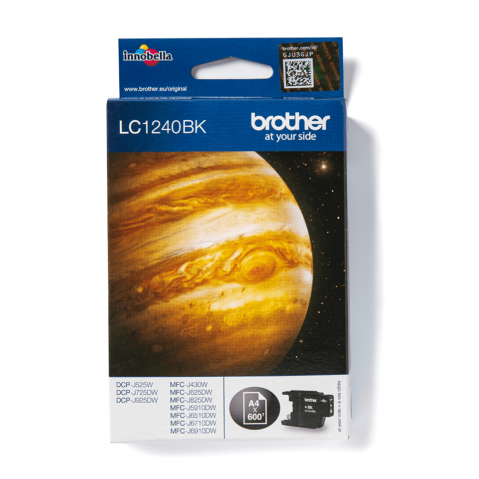 [170005440074] Brother LC1240BK inktcartridge 1 stuk(s) Origineel Zwart