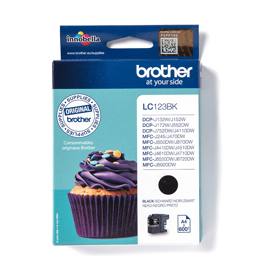[170005440119] Brother LC123BK inktcartridge 1 stuk(s) Origineel Zwart