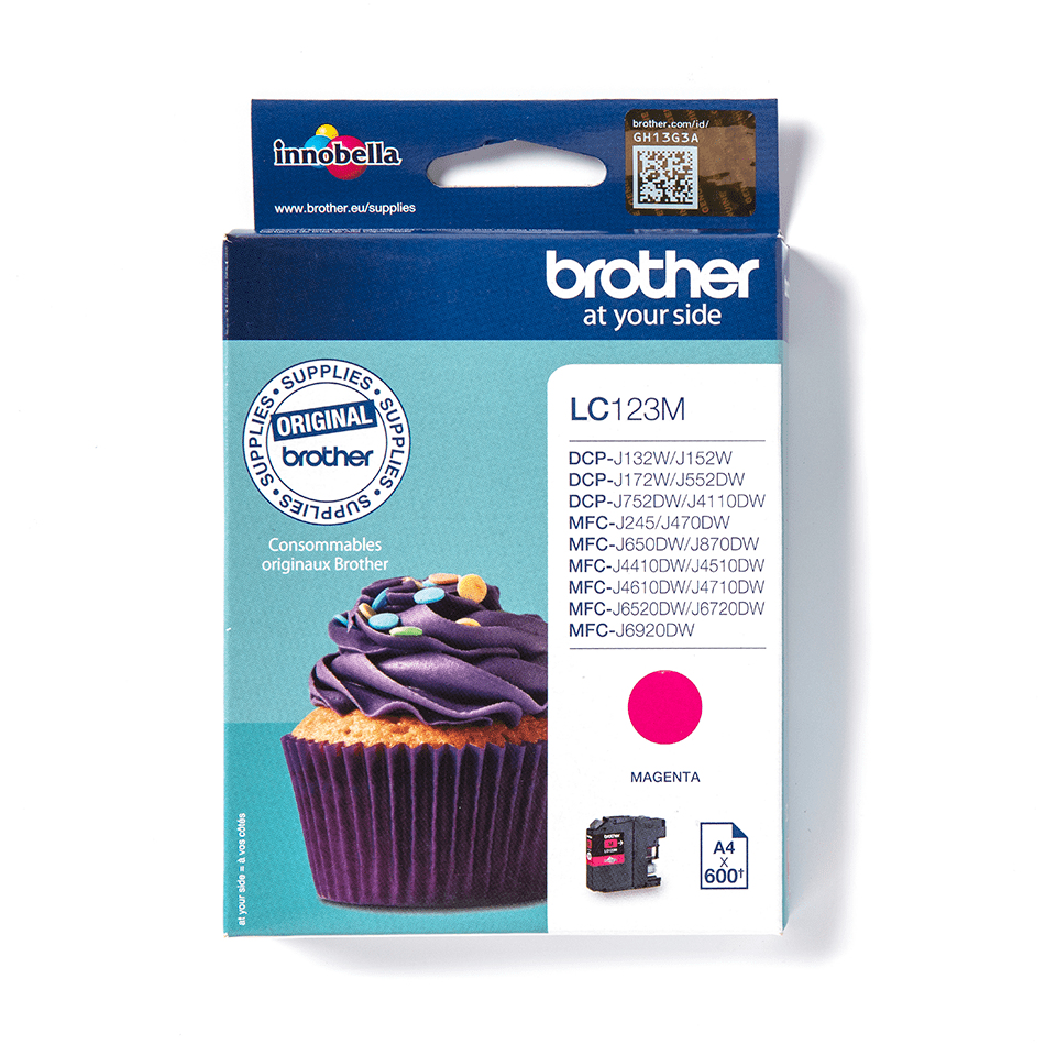 [170005440121] Brother LC123M inktcartridge 1 stuk(s) Origineel Magenta