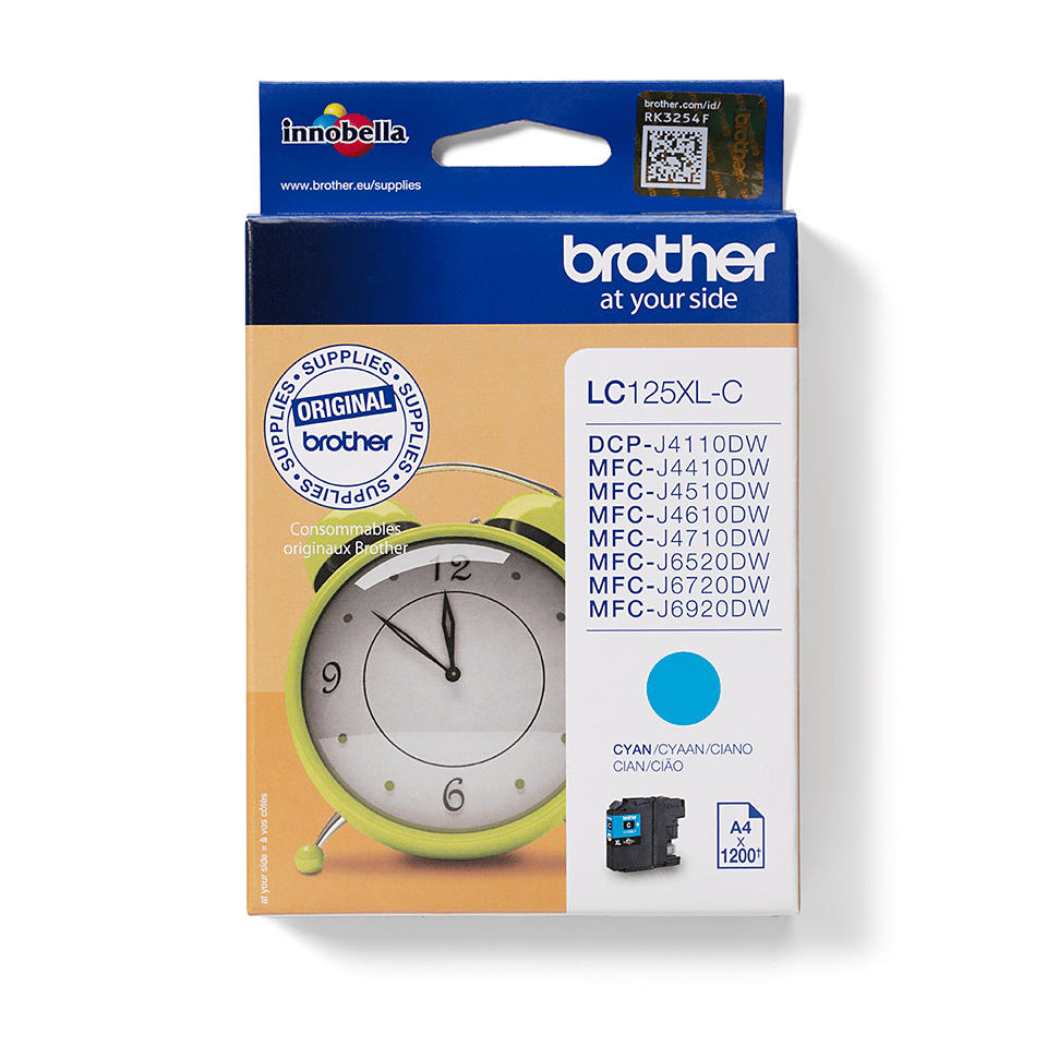 [170005440124] Brother LC-125XLC inktcartridge 1 stuk(s) Origineel Cyaan