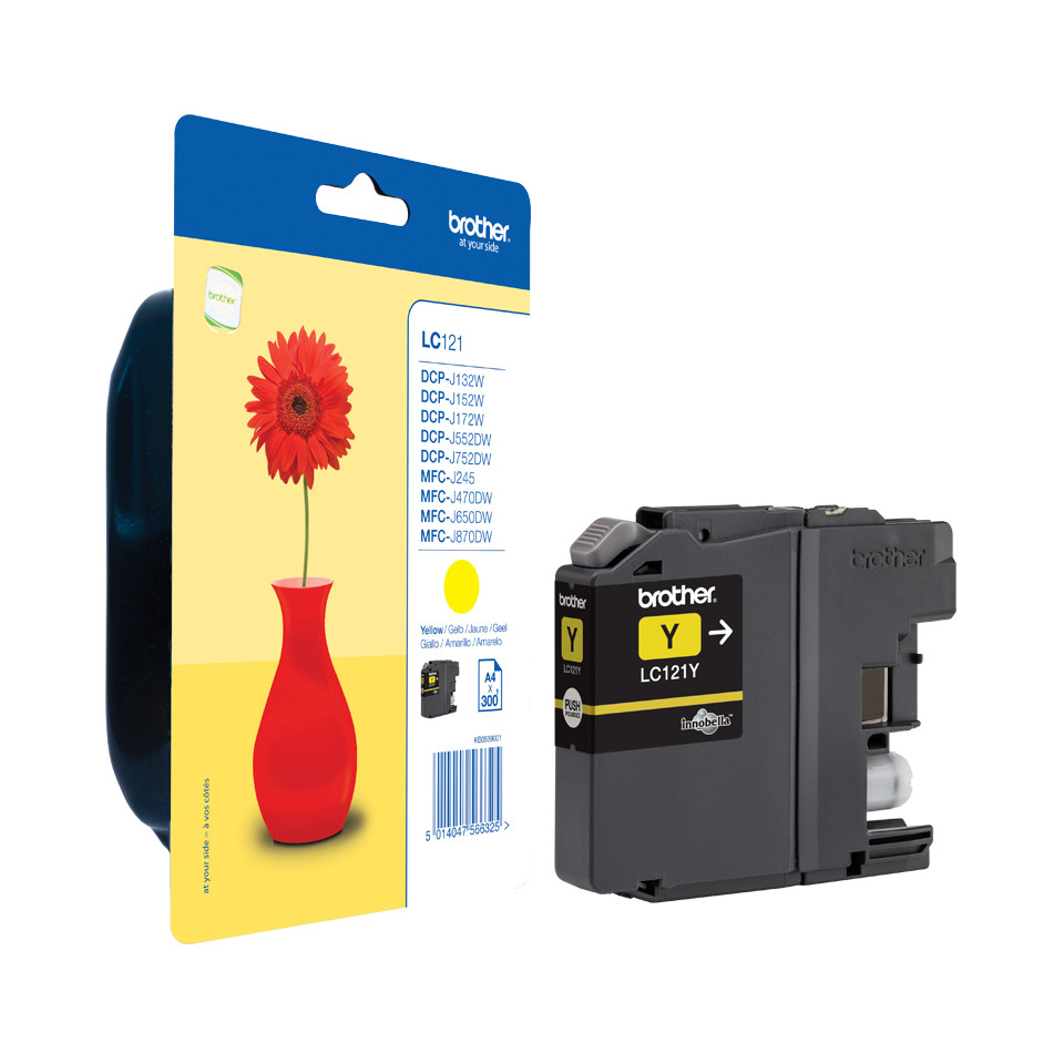 [170005440140] Brother LC-121Y inktcartridge 1 stuk(s) Origineel Geel