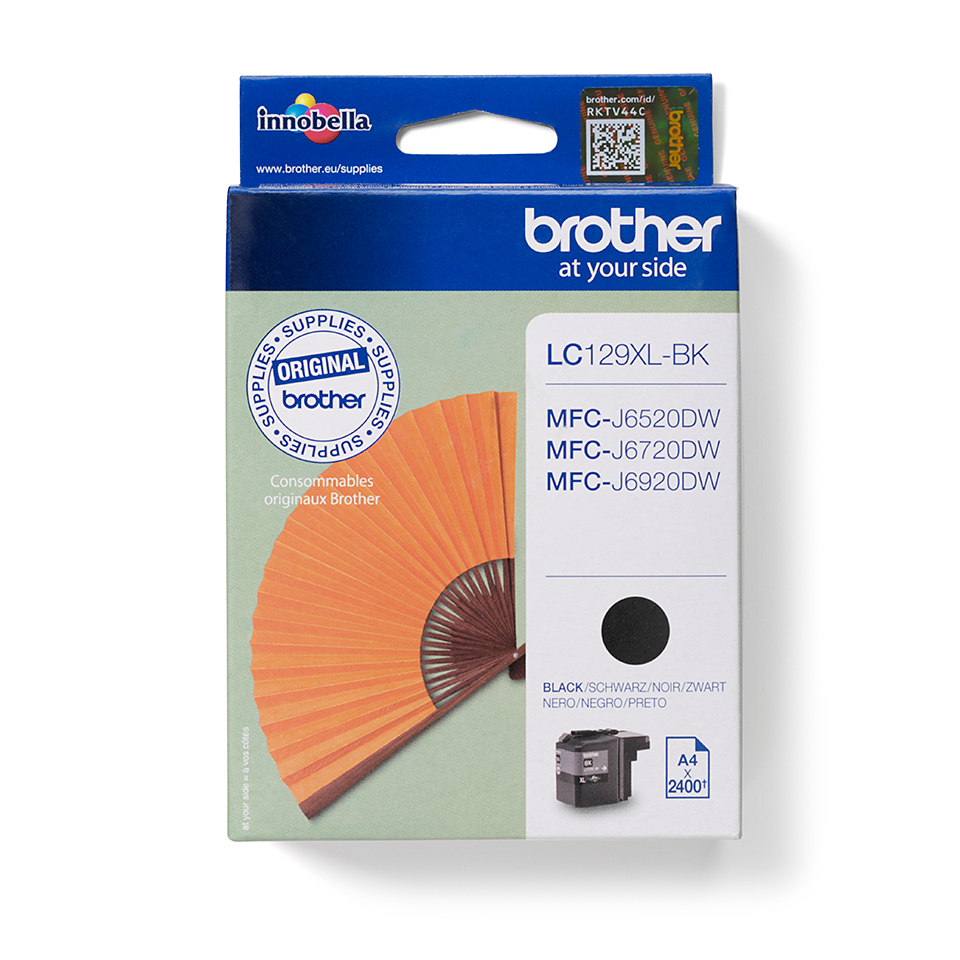 [170005440142] Brother LC129XLBK inktcartridge 1 stuk(s) Origineel Hoog (XL) rendement Zwart
