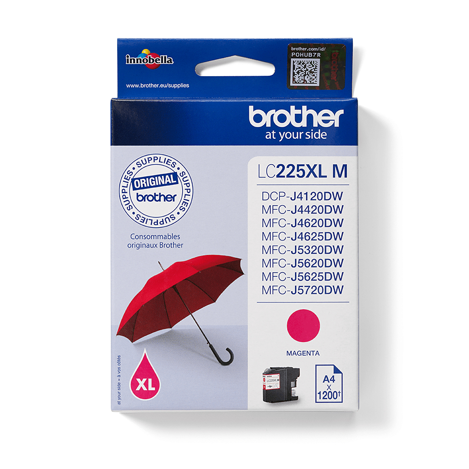 [170005440150] Brother LC225XLM inktcartridge 1 stuk(s) Origineel Magenta
