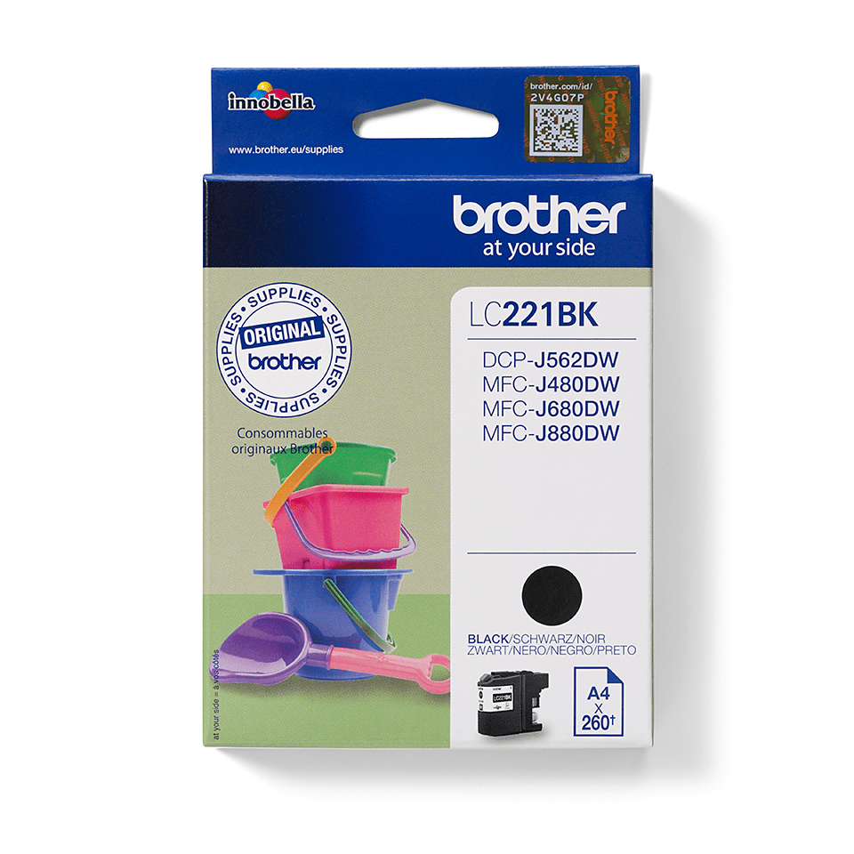 [170005440170] Brother LC221BK inktcartridge 1 stuk(s) Origineel Zwart