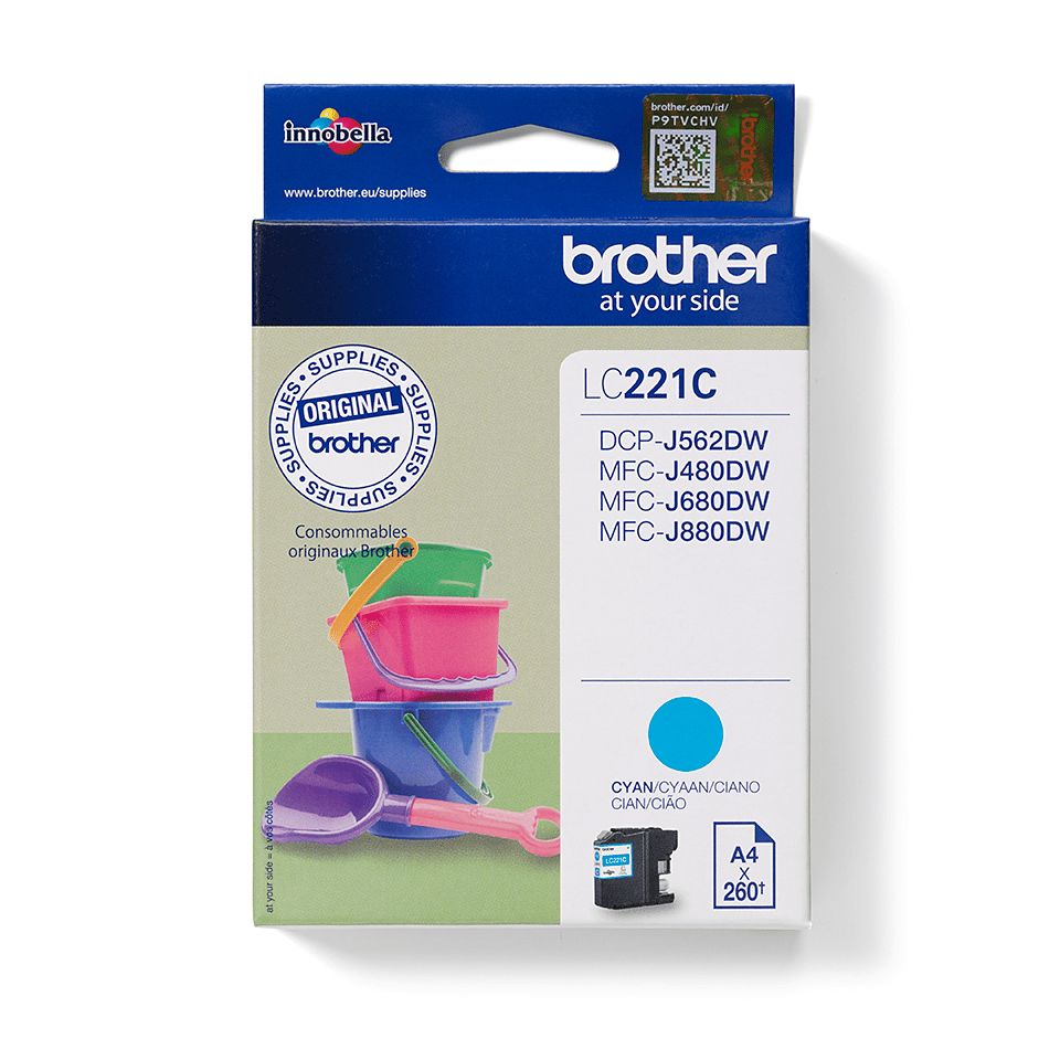 [170005440171] Brother LC221C inktcartridge 1 stuk(s) Origineel Cyaan