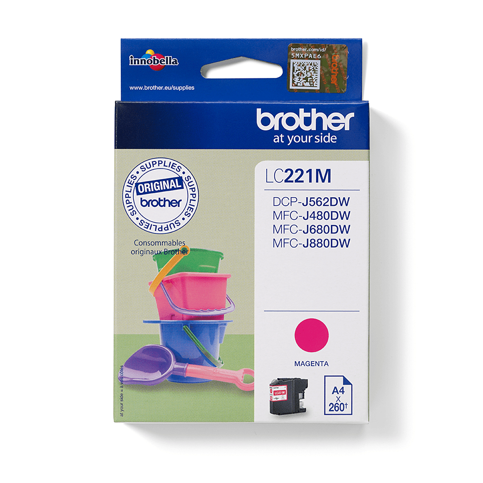 Brother LC221M inktcartridge 1 stuk(s) Origineel Magenta