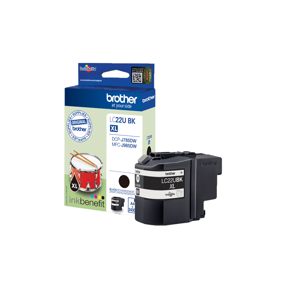Brother LC22UBK inktcartridge 1 stuk(s) Origineel Zwart