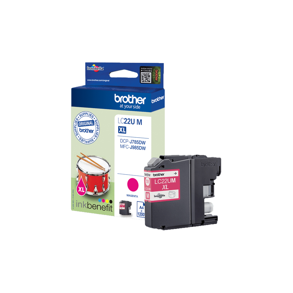 [170005440177] Brother LC22UM inktcartridge 1 stuk(s) Origineel Magenta