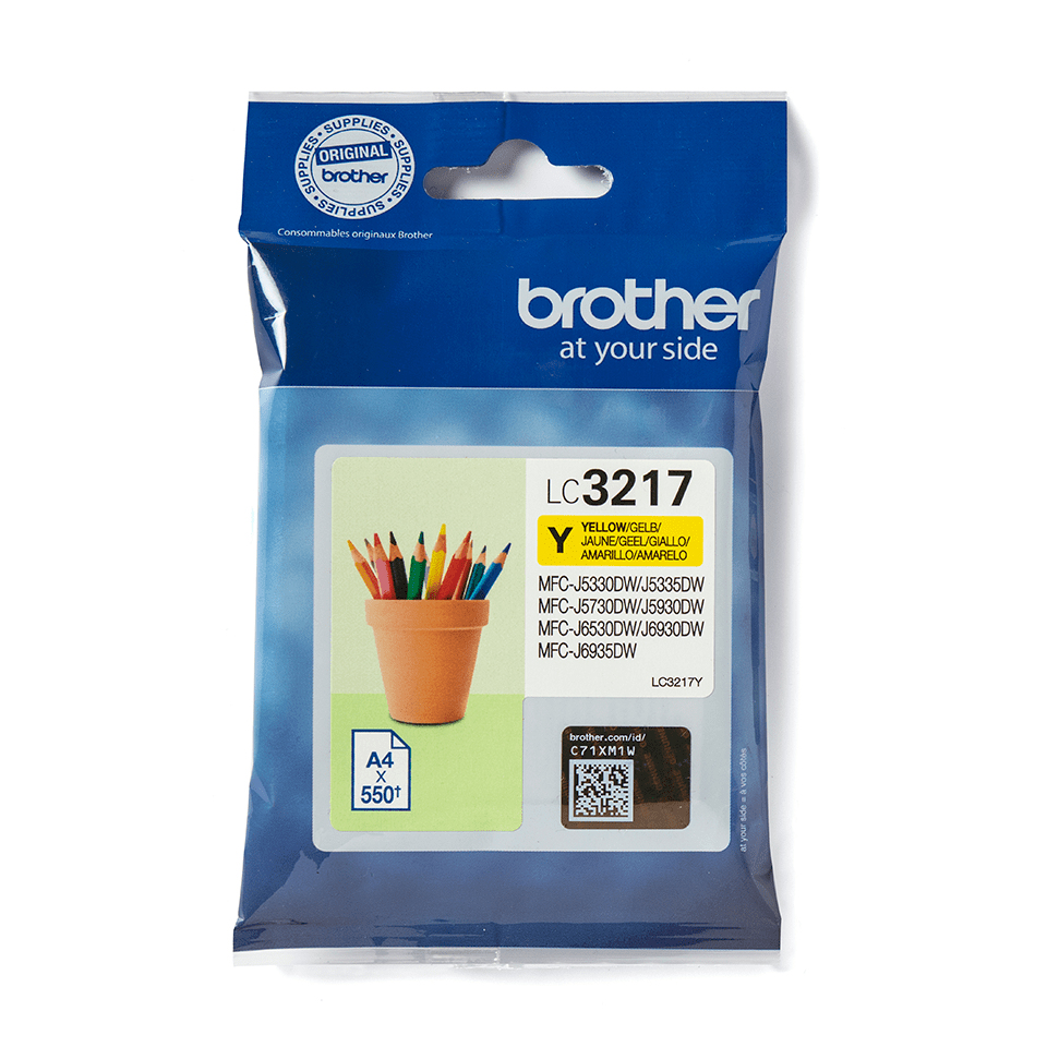 [170005440182] Brother LC3217Y inktcartridge 1 stuk(s) Origineel Geel