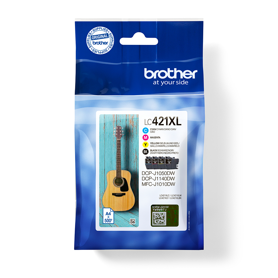 [170005440279] Brother LC421XLVAL inktcartridge 1 stuk(s) Origineel Zwart, Cyaan, Magenta, Geel