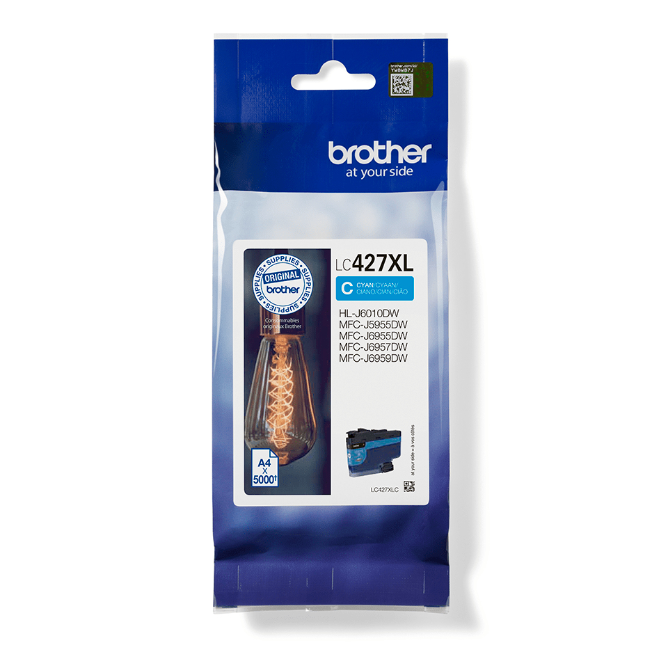 [170005440287] Brother LC427XLC inktcartridge 1 stuk(s) Origineel Cyaan