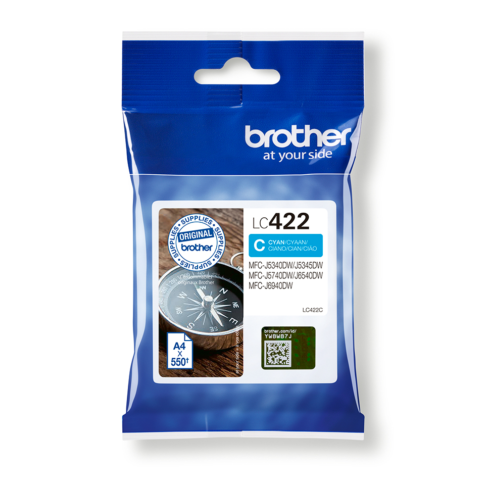 [170005440295] Brother LC422C inktcartridge 1 stuk(s) Origineel Cyaan