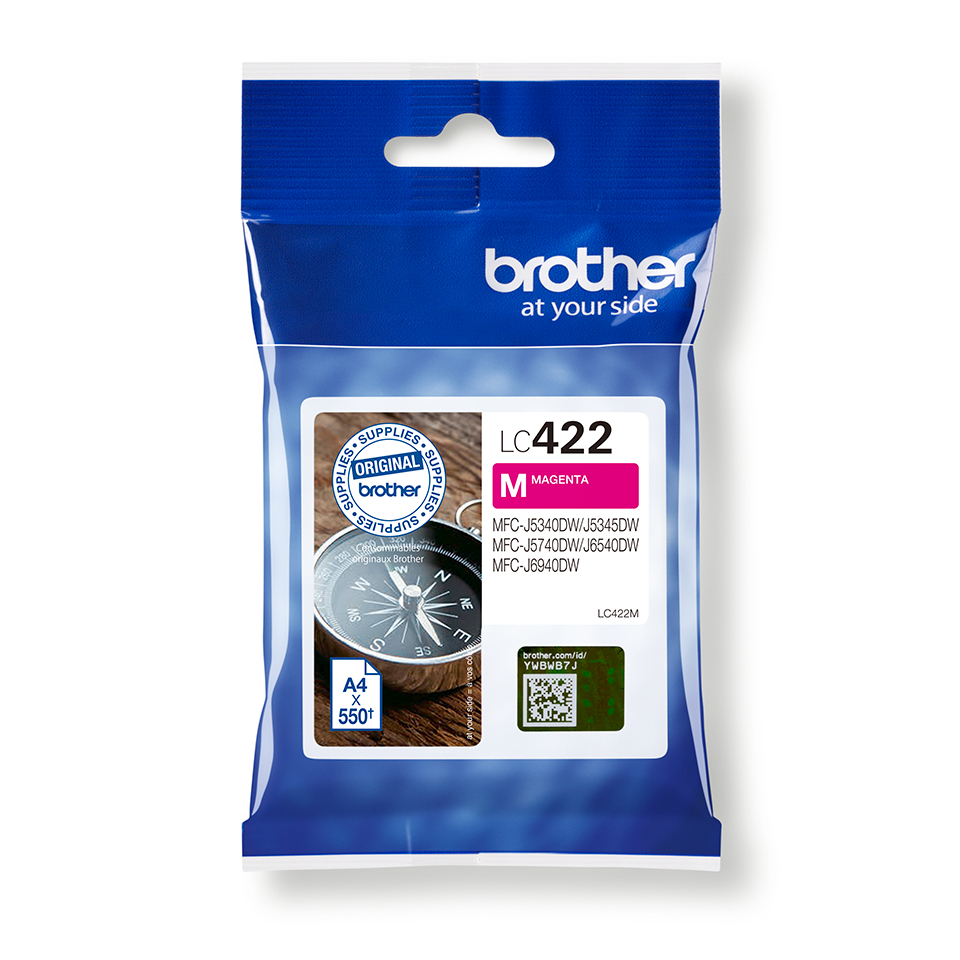 Brother LC422M inktcartridge 1 stuk(s) Origineel Magenta