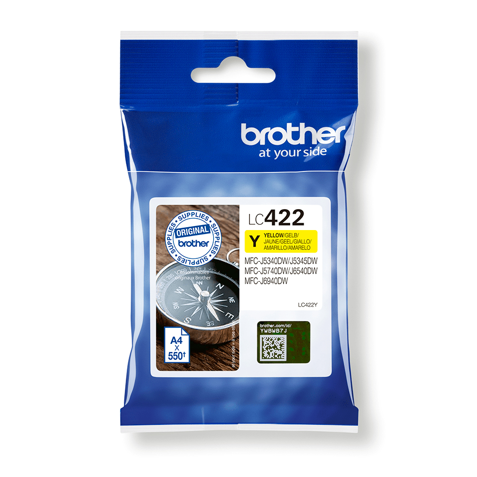 [170005440297] Brother LC-422Y inktcartridge 1 stuk(s) Origineel Geel