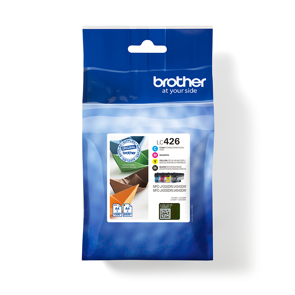 Brother LC426VAL inktcartridge 4 stuk(s) Origineel Zwart, Cyaan, Magenta, Geel