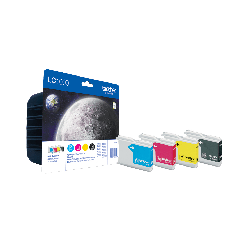 [170005440309] Brother LC1000VALBP inktcartridge 4 stuk(s) Origineel Zwart, Cyaan, Magenta, Geel