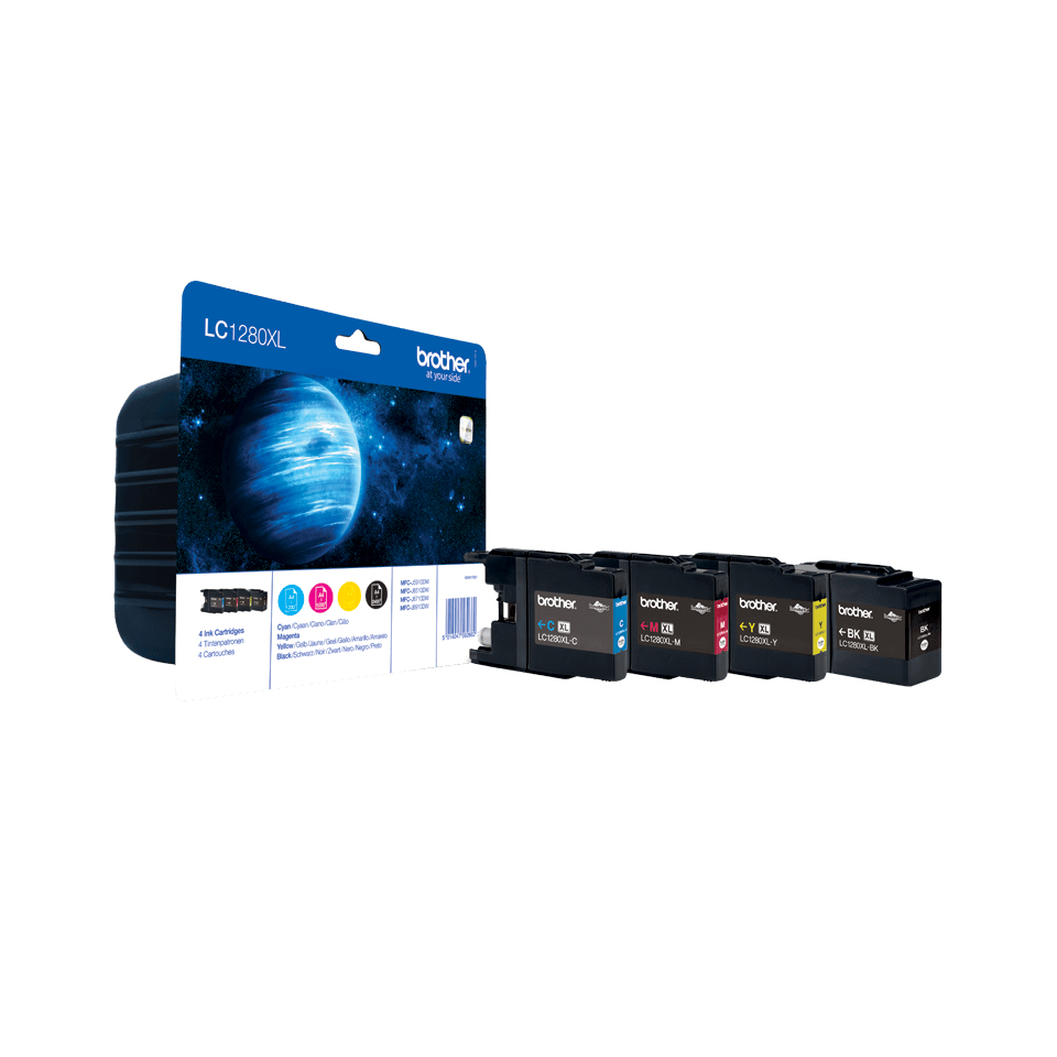 [170005440314] Brother LC1280XLVALBP inktcartridge 4 stuk(s) Origineel Zwart, Cyaan, Magenta, Geel