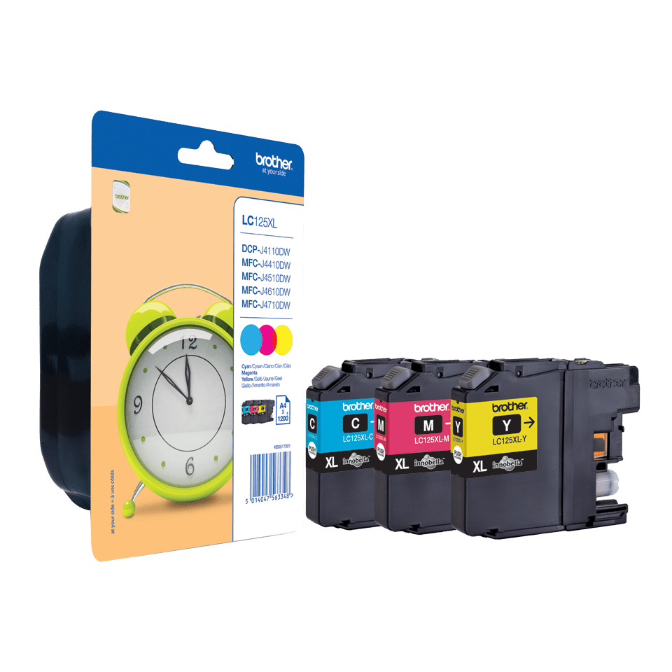 [170005440317] Brother LC125XLRBWBP inktcartridge 3 stuk(s) Origineel Cyaan, Magenta, Geel