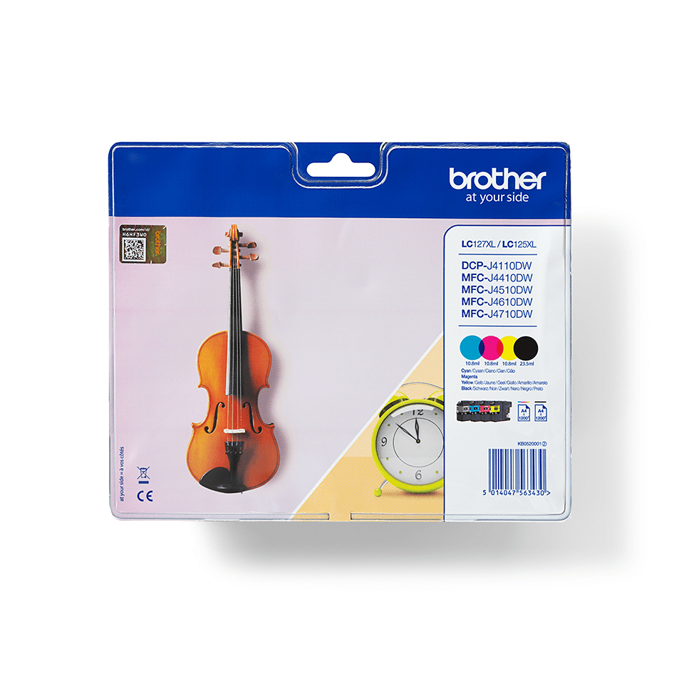 [170005440318] Brother LC127XLVALBP inktcartridge 4 stuk(s) Origineel Zwart, Cyaan, Magenta, Geel