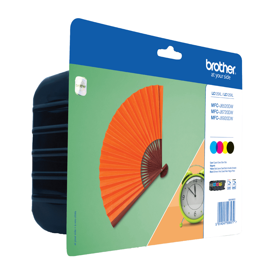 [170005440319] Brother LC-129XLVALBP inktcartridge 4 stuk(s) Origineel Zwart, Cyaan, Kastanjebruin, Geel