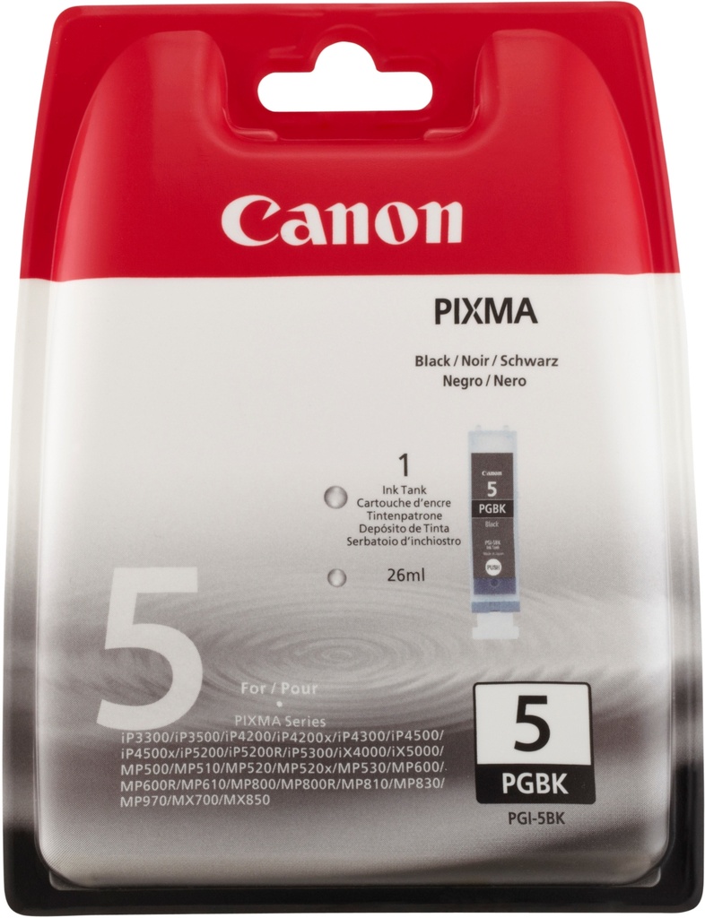 [170008440535] Canon PGI-5BK inktcartridge 1 stuk(s) Origineel Normaal rendement Zwart