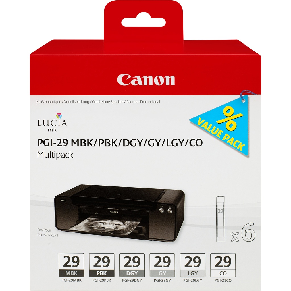 [170008440813] Canon 4868B018 inktcartridge Origineel Zwart, Donkergrijs, Grijs, Licht Grijs, Mat Zwart, Foto zwart