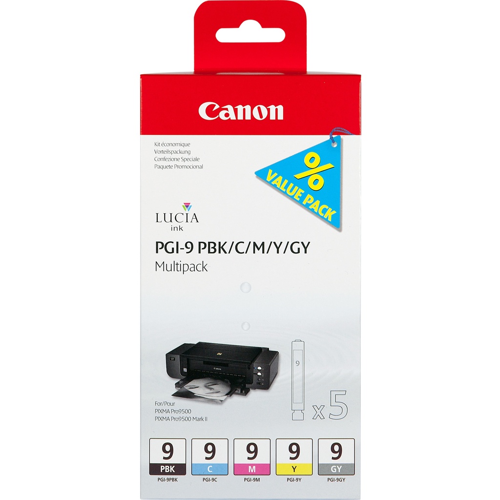 [170008440828] Canon 1034B013 inktcartridge 5 stuk(s) Origineel Normaal rendement Cyaan, Grijs, Magenta, Foto zwart, Geel