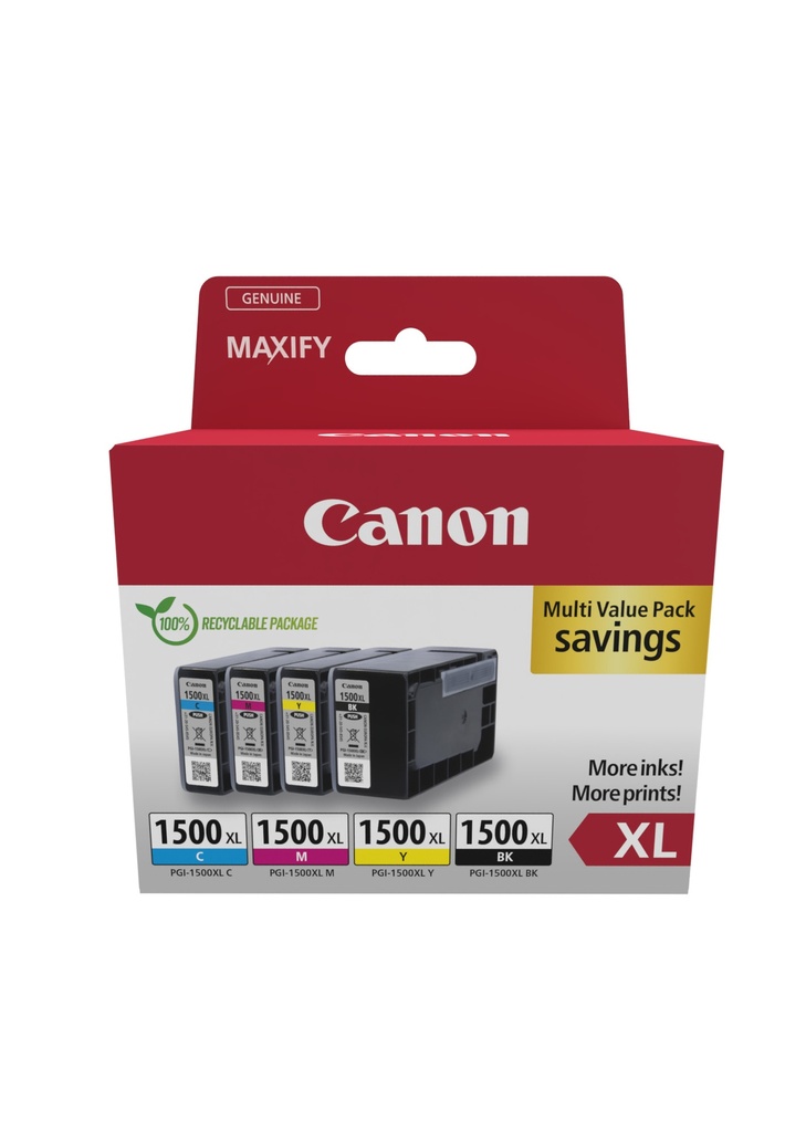 [170008441091] Canon 9182B010 inktcartridge 4 stuk(s) Origineel Hoog (XL) rendement Zwart, Cyaan, Magenta, Geel