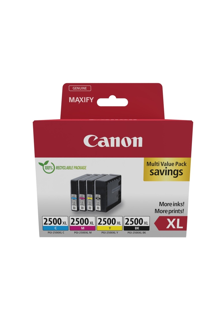 [170008441093] Canon 9254B010 inktcartridge 4 stuk(s) Origineel Hoog (XL) rendement Zwart, Cyaan, Magenta, Geel