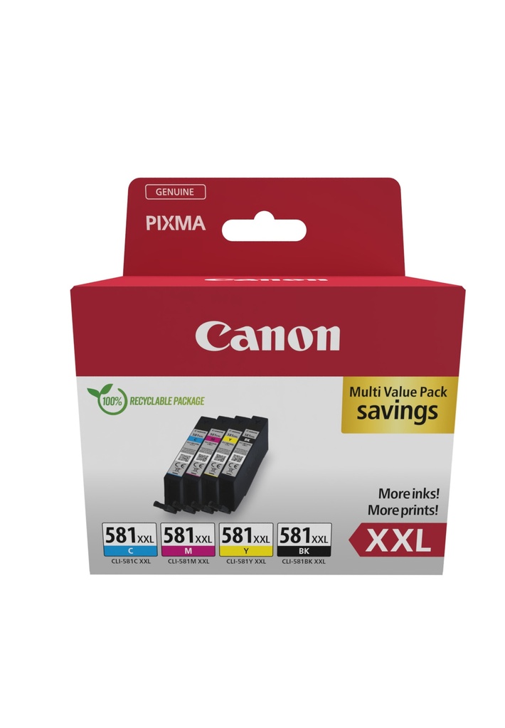 [170008441098] Canon 1998C007 inktcartridge 4 stuk(s) Origineel Zwart, Cyaan, Magenta, Geel