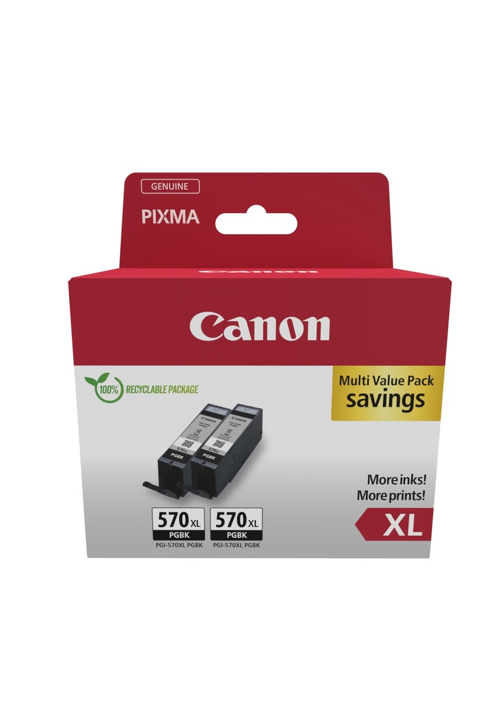 [170008441105] Canon 0318C010 inktcartridge 2 stuk(s) Origineel Hoog (XL) rendement Zwart