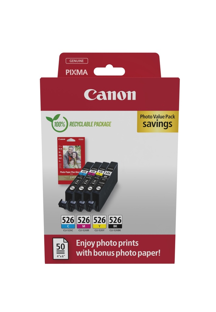 [170008441110] Canon 4540B019 inktcartridge 4 stuk(s) Origineel Zwart, Cyaan, Magenta, Geel