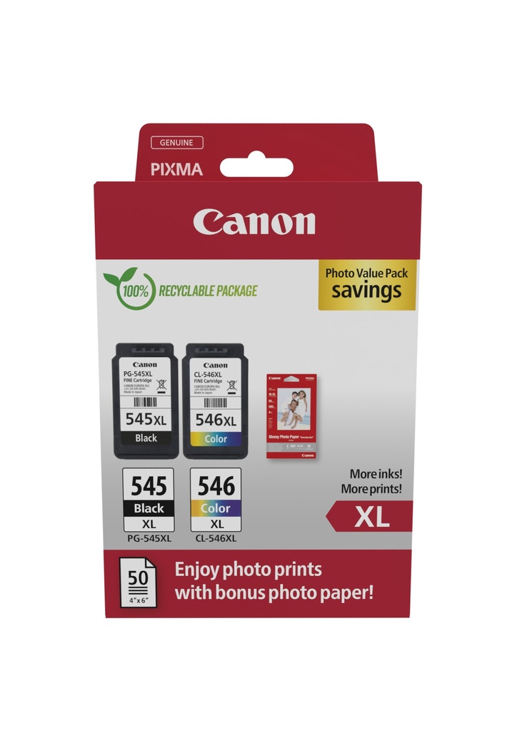 [170008441120] Canon 8286B011 inktcartridge 2 stuk(s) Origineel Zwart, Cyaan, Magenta, Geel