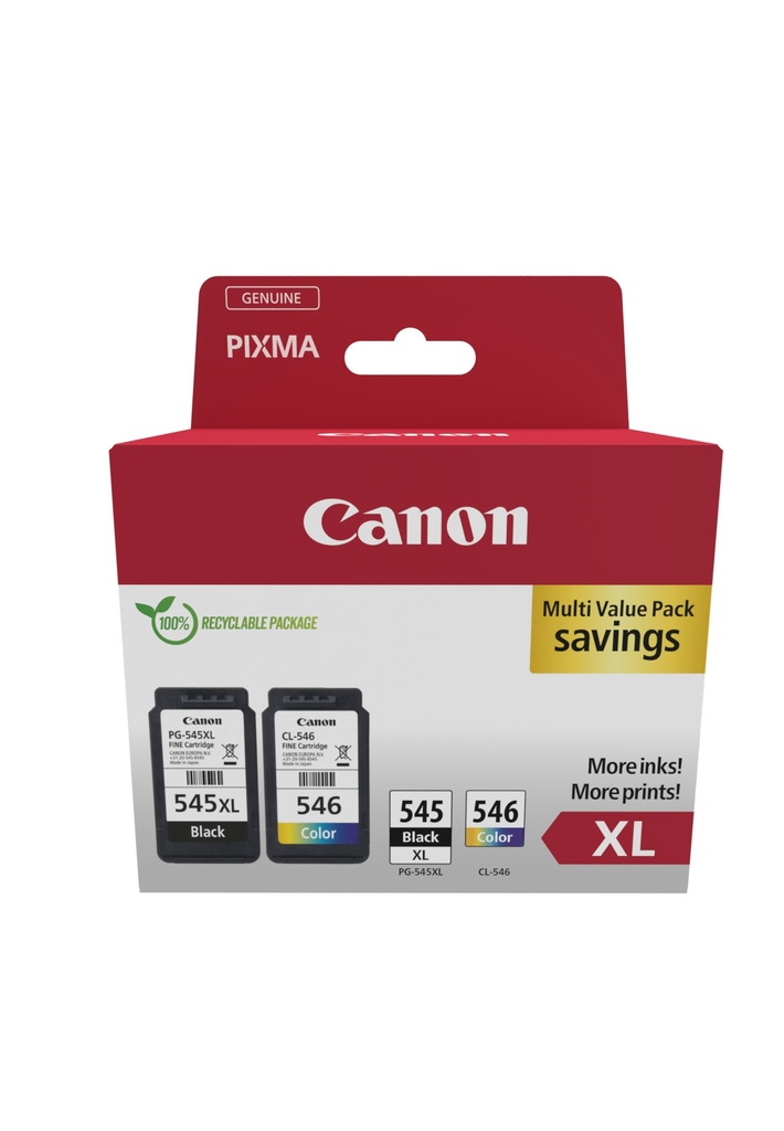 [170008441121] Canon 8286B012 inktcartridge 2 stuk(s) Origineel Hoog (XL) rendement Zwart, Cyaan, Magenta, Geel